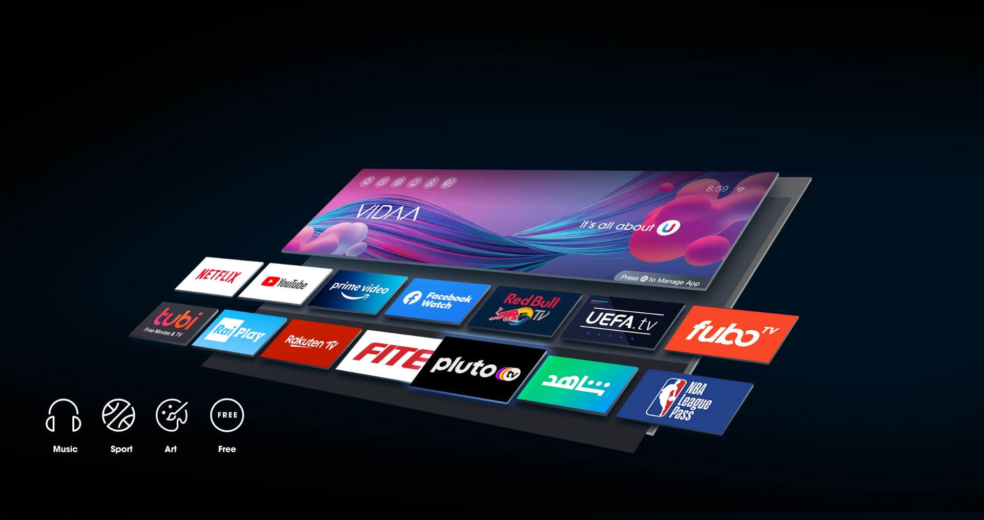 Hisense U9G - VIDAA Local and Global Content