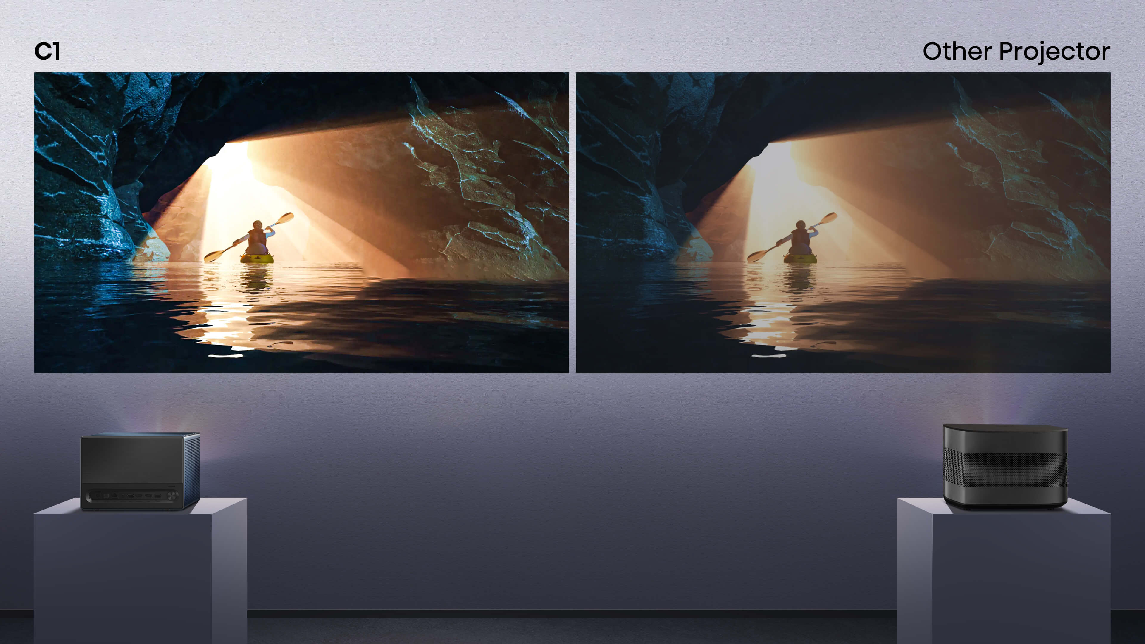 C1 TriChroma Smart Mini Projector - Banner 2