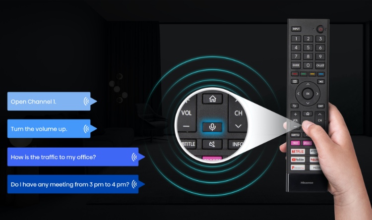 Hisense A9G - Replace pressing the buttons by your voice image