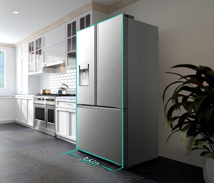 Hisense BCD-740W Premium flat door design feature image - mobile