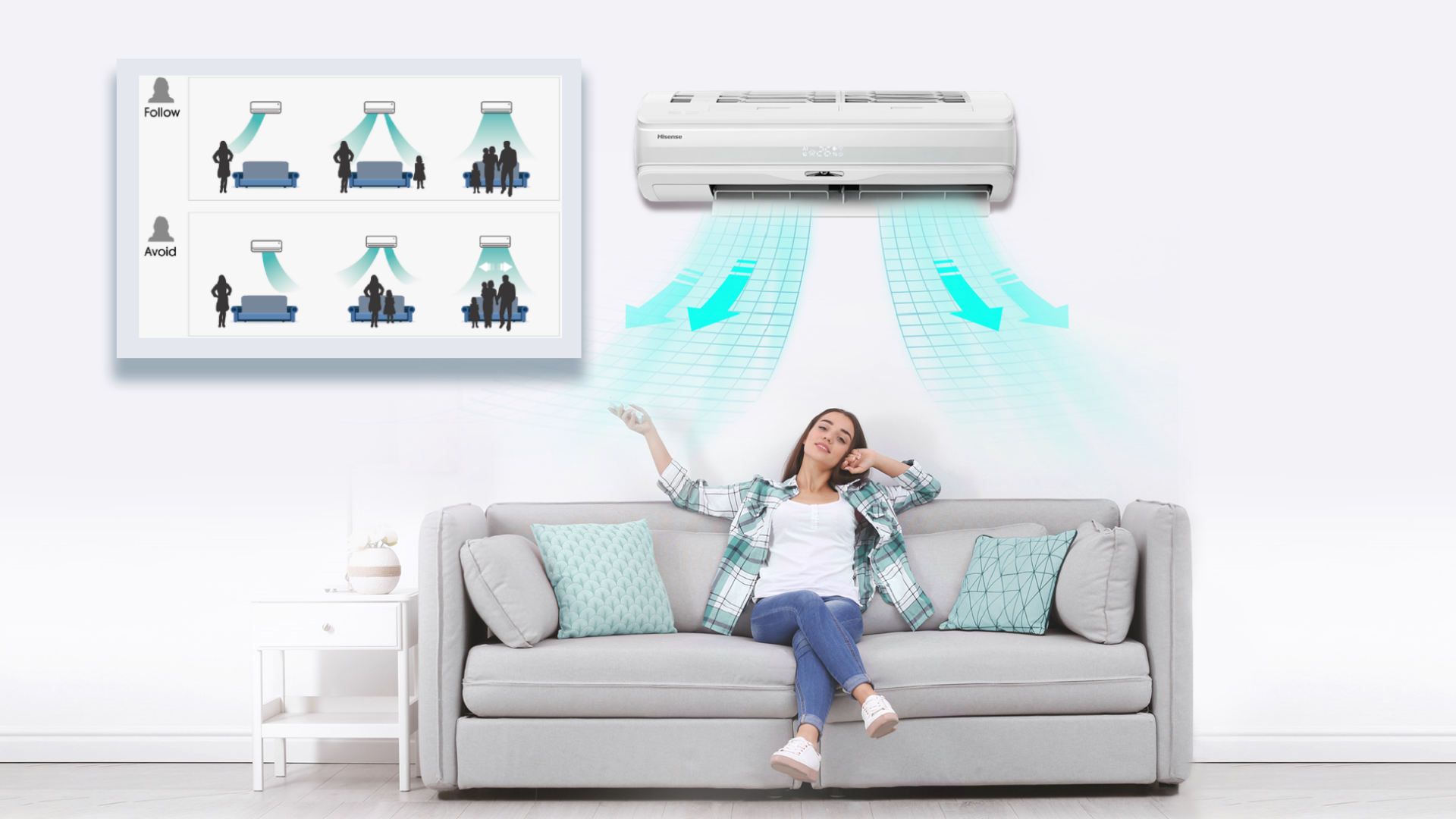 Hisense Freematch Multi Comfortable Airflow feature image