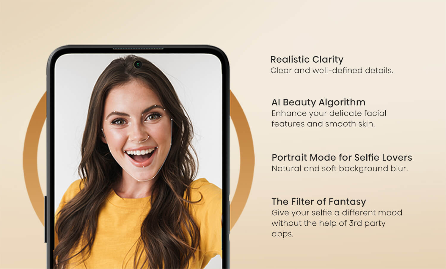 HISENSE INFINITY H50S 5G - Magnify Your Beauty  with a 16MP Selfie Lens