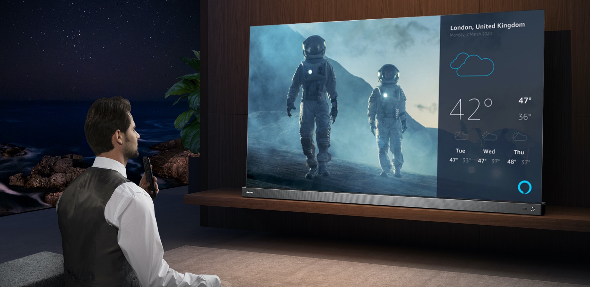 Hisense A9G - Talk to your TV via built-in Amazon Alexa image